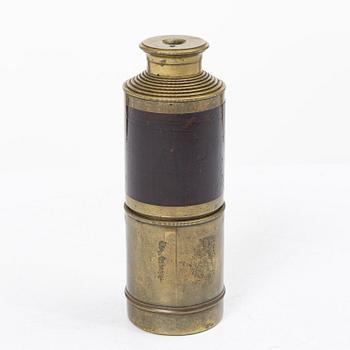 Telescope, 19th century, marked L Ingr Chevalier,  opticien du Roi  , Place du Pont Neuf 15, Paris.