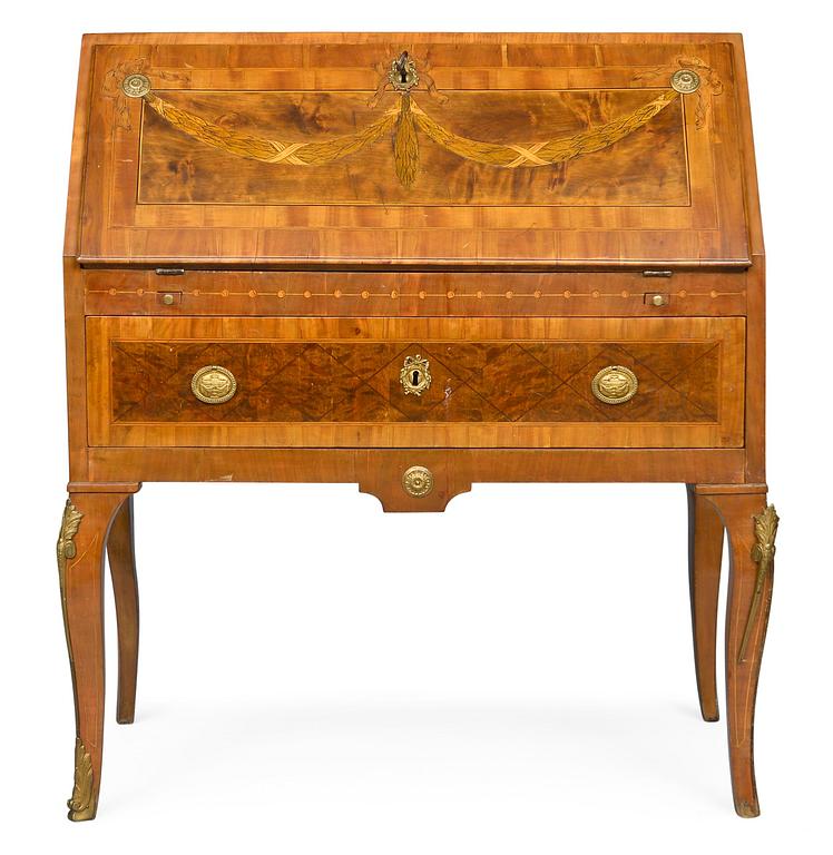 A SECRETAIRE CHEST, 18th century Sweden.