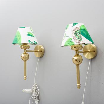 VÄGGLAMPOR, ett par. EWÅ (Erik Wernå), Värnamo, 1900-talets fjärde kvartal.