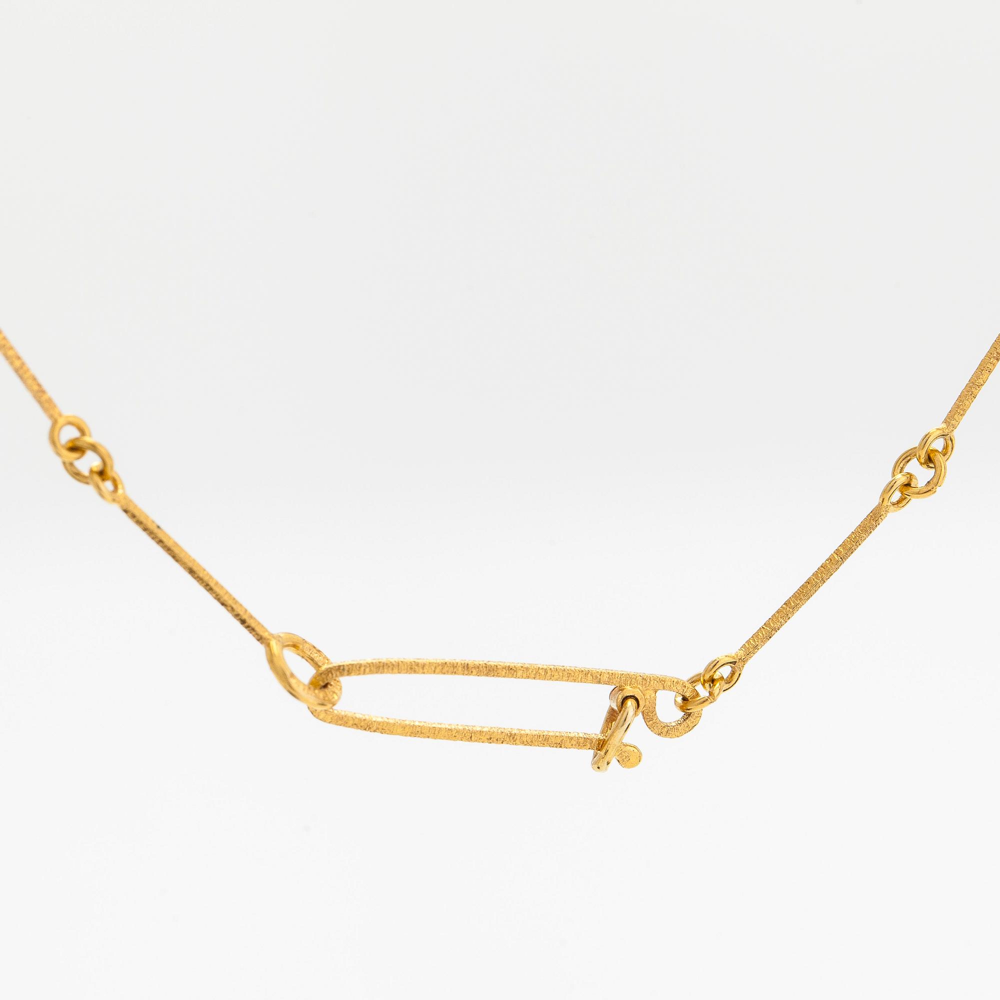 Björn Weckström, Halsband, "Kero", 18K guld och diamant ca 0.06 ct enligt gravyr. Lapponia 1990.