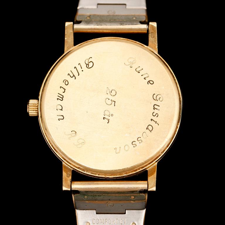 HERRARMBANDSUR, 18 k, Omega Seamaster Quartz.