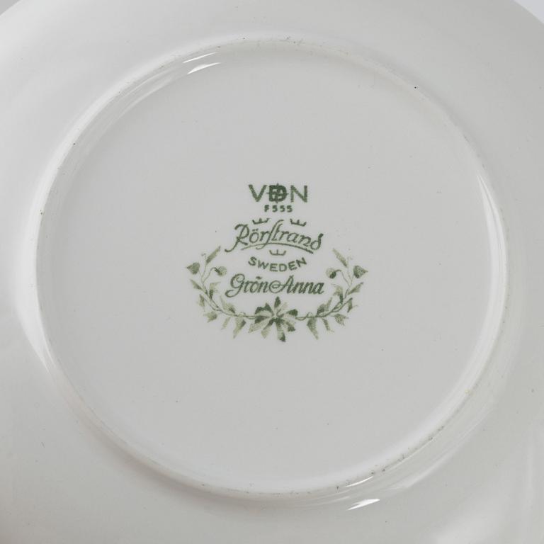 An 99-piece creamware dinner service, "Grön Anna", Rörstrand, Sweden, 1950's-1970's.