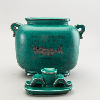 Wilhelm Kåge, a stone ware Argenta vase.