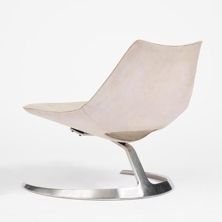 Preben Fabricius & Jørgen Kastholm, a "Scimitar" chair, Ivan Schlechter, Copehhagen, 1960s.