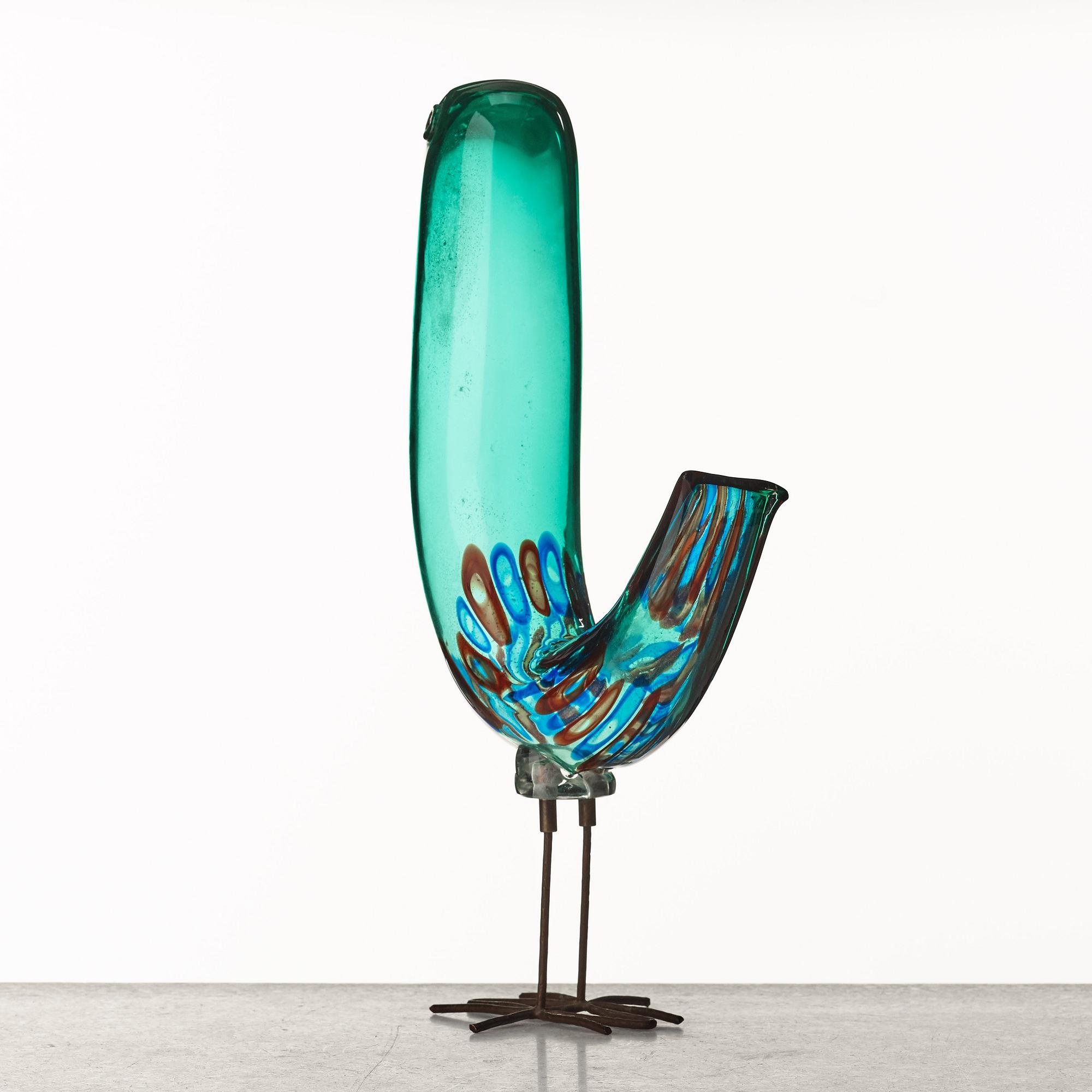 Alessandro Pianon, a "Pulcino" glass sculpture of a bird, Vistosi, Italy 1960's.