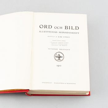 Book, "Ord och Bild", Wahlström & Widstrand, 1910.