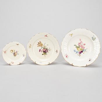 A 113-piece porcelain 'Frijsenborg' dinnerware set, Royal Copenhagen, Denmark.