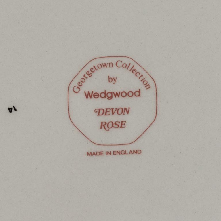 A part 'Devon Rose' dinner and coffee/teaservice, England, Wedgwood, designed 1971-1991 (68 pieces).