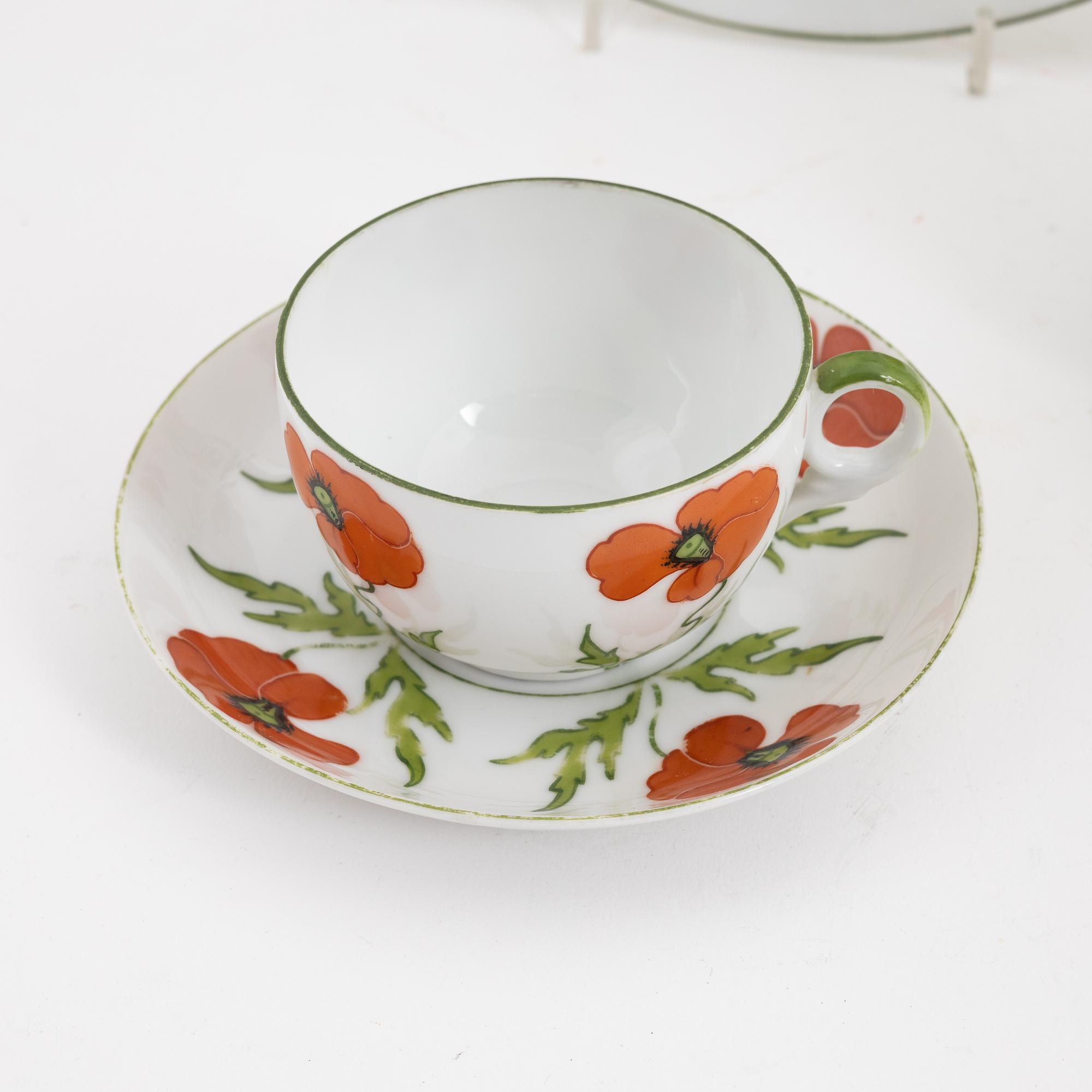 Hans Eduard von Berlepsch-Valendas, An 11-piece Art Nouveau porcelain service, Köppelsdorf Nord, Germany.