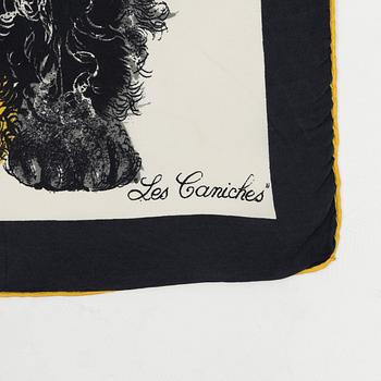 Two silk twill scarves. One of which Hermès.