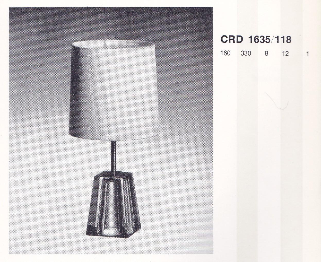 Carl Fagerlund, a pair of table lamps model "RD 1635", Orrefors, 1950s-60s.