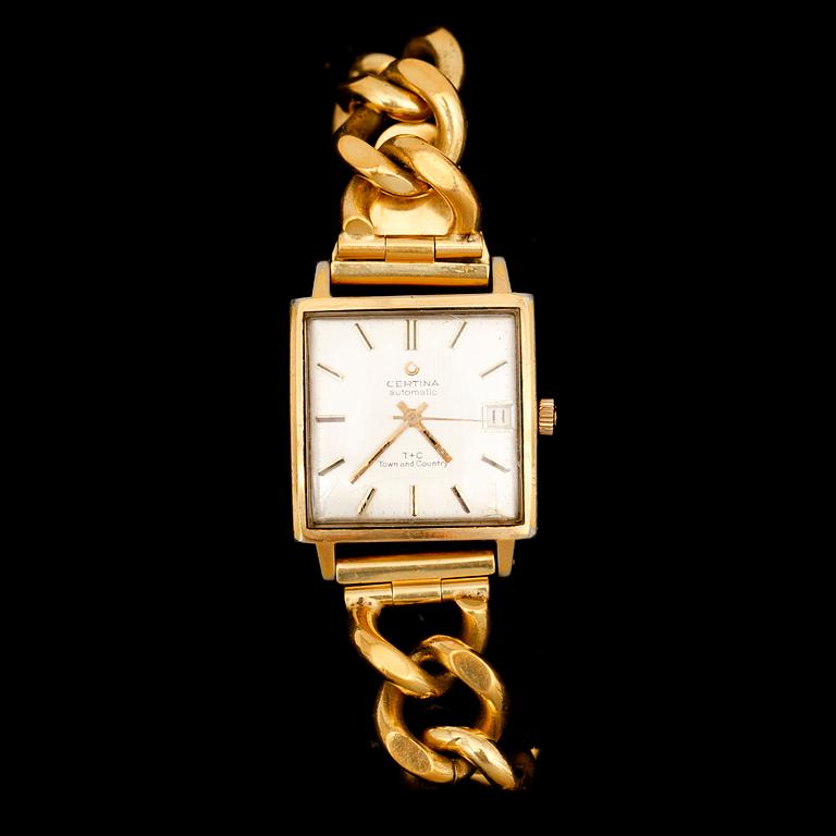 HERRARMBANDSUR, doublé, Certina Automatic T+C Town & Country.