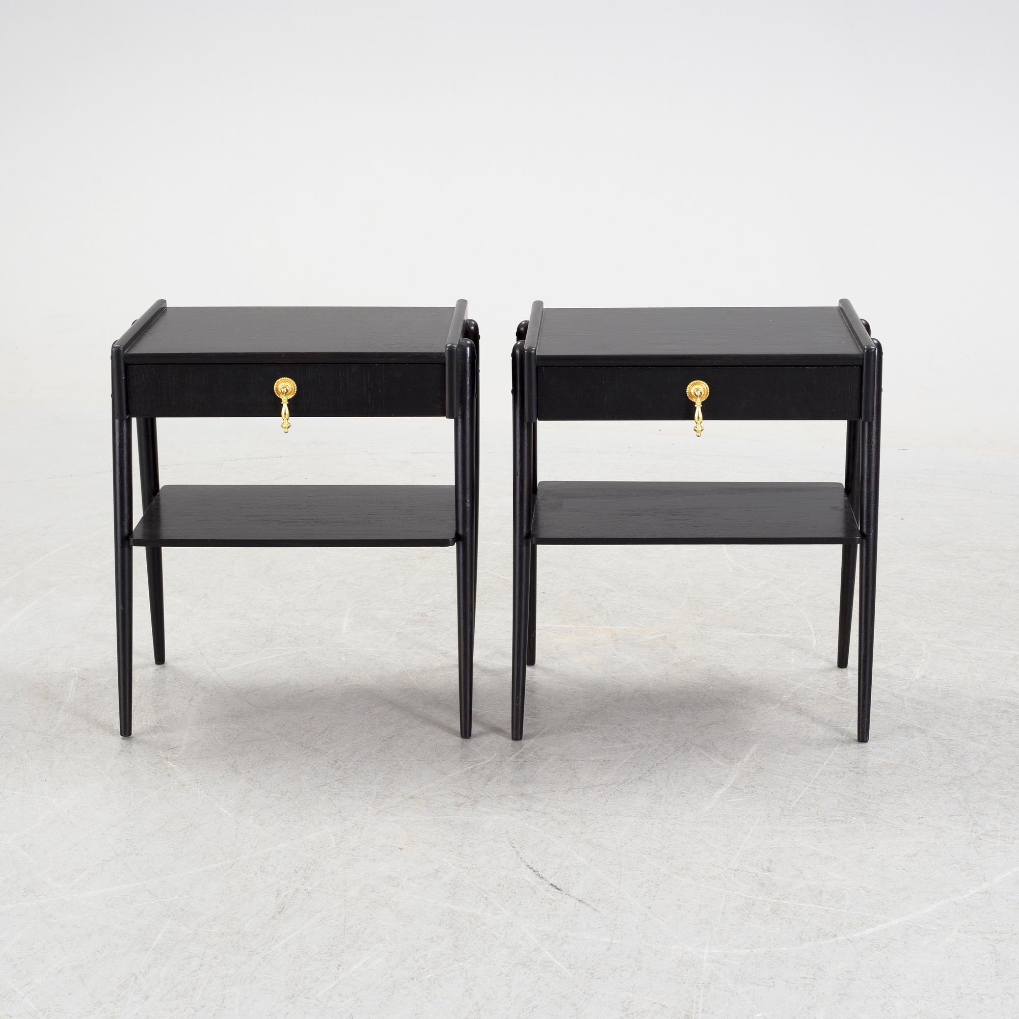 A pair of bedside tables from AB Carlström & Co Möbelfabrik, second half of the 20th century.