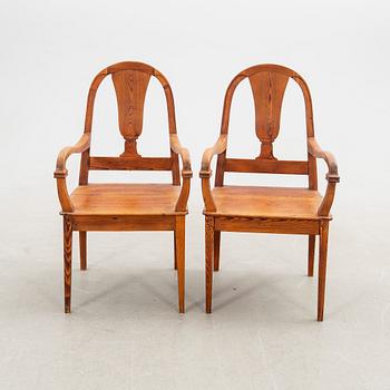 Karmstolar, ett par, sent 1800-tal/tidigt 1900-tal.