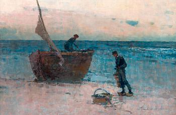 166. Wladyslaw Wanke Wankie, FISHERMEN ON THE SHORE.