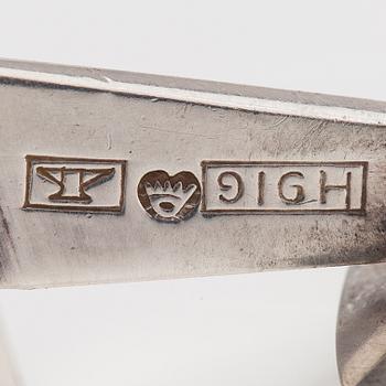 Elis Kauppi, A pair of silver and onyx cufflinks. Kupittaan kulta, Turku 1966.