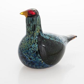 Oiva Toikka, a glass bird signed O. Toikka Nuutajärvi.