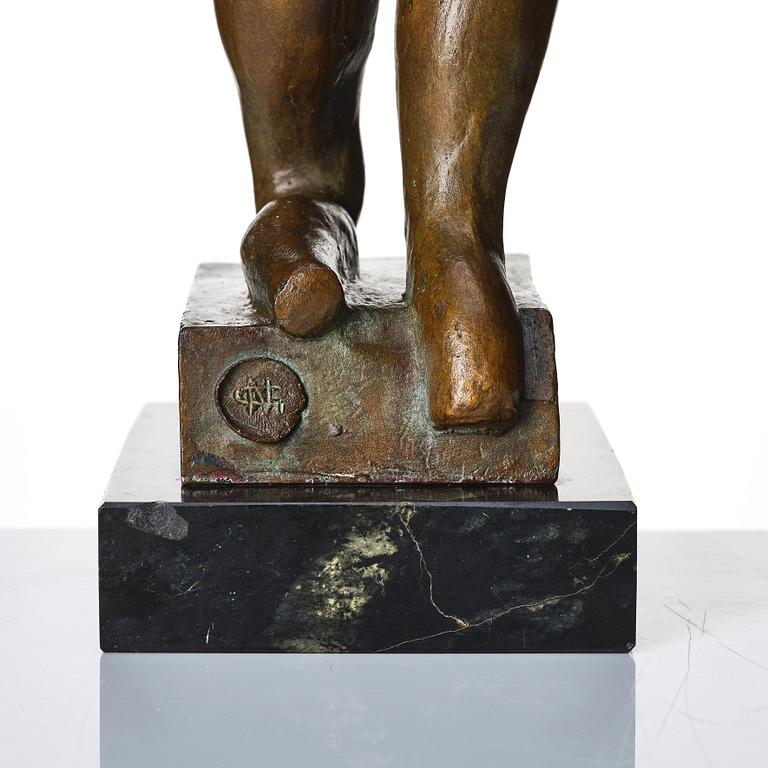 Gunnar Nilsson, sculpture. Signed with monogram. Bronze, height 42.5 cm.