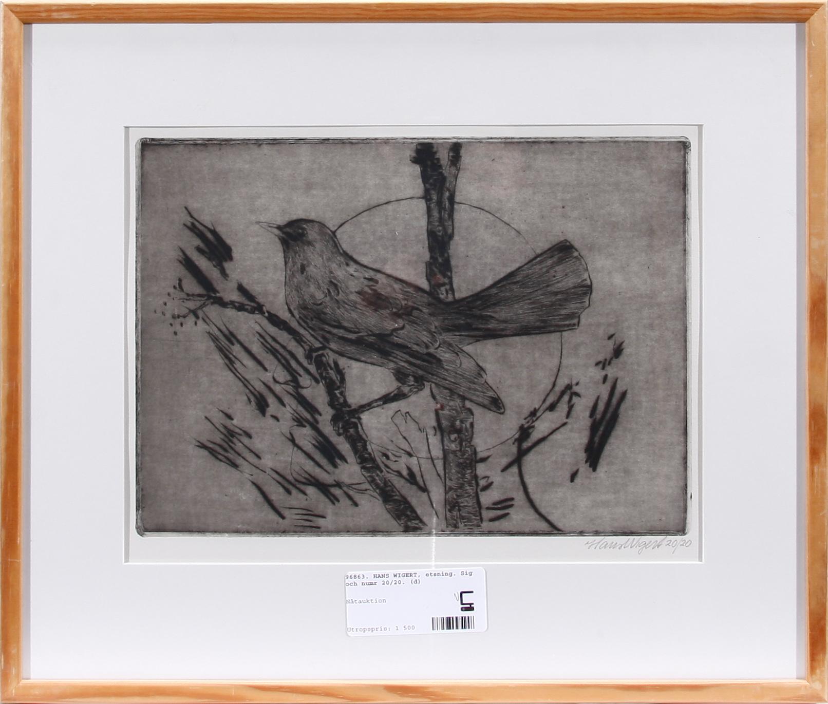 HANS WIGERT, etsning. Sign och numr 20/20.