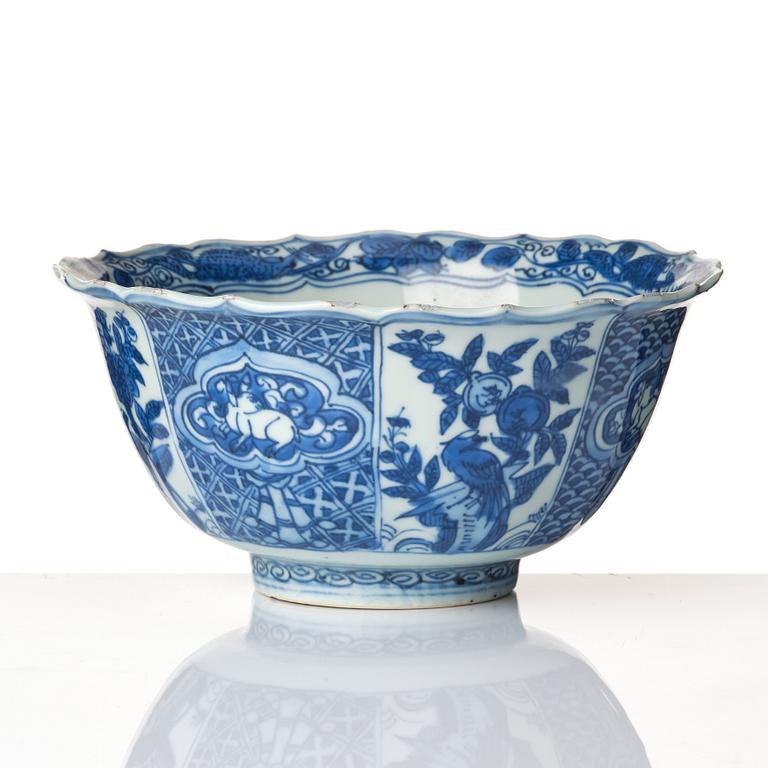 A blue and white bowl, Ming dynasty (1368-1644).