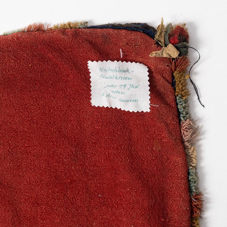 Åkdyna, broderad, ca 97 x 78 cm, signerad och daterad KND MOS ANNO 1802, Skåne.