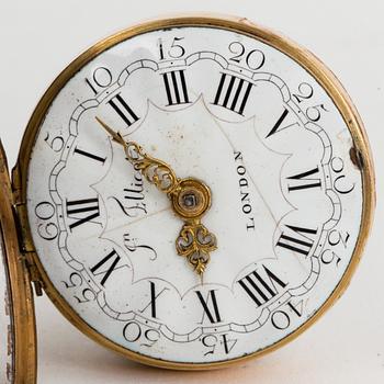 JOHN ELLICOTT, pocket watch, London, 43 mm.