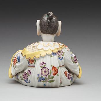 A Meissen porcelain nodding-head pagoda figure, 20th Century.