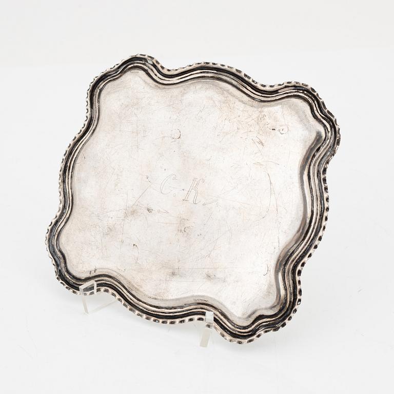 A Russian Silver Platter, Assay Master Stepan Belkin, Alderman Fedor Petrov, Moscow 1781.