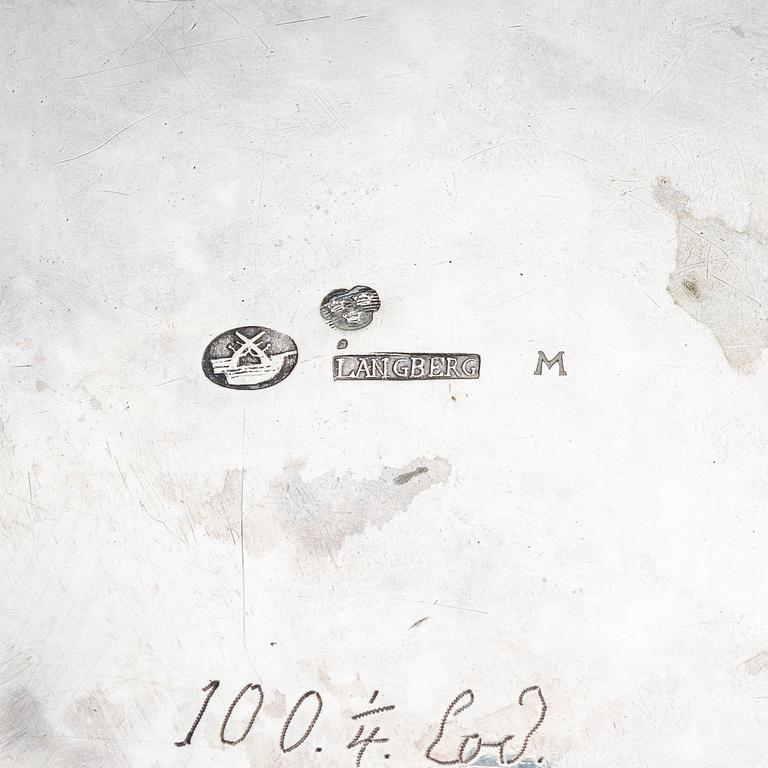 A Swedish  18th century parcel-gilt silver tankard, mark of Hans Langberg, Söderhamn 1770.