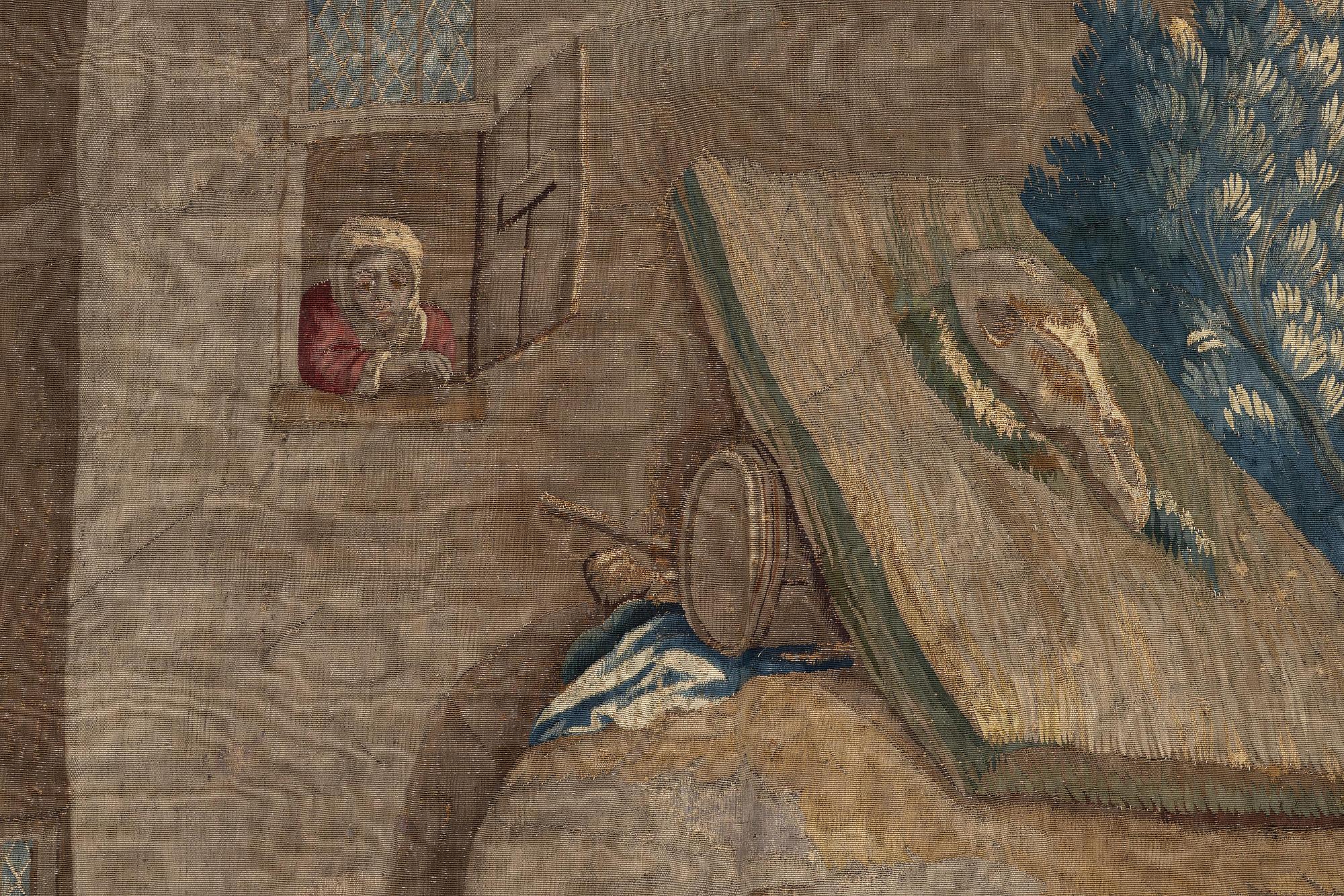 Jacob van der Borcht, vävd tapet, "Kermess", ca 345 x 332 cm, Bryssel, Flanderna, efter förlaga av David Teniers d.y.omkring år 1700.