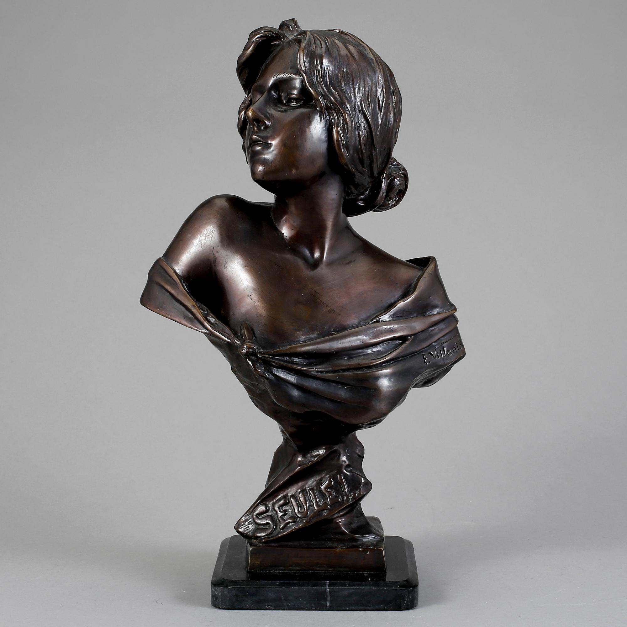 EMMANUEL VILLANIS, skulptur, brons, Frankrike, 1900-talets första hälft.