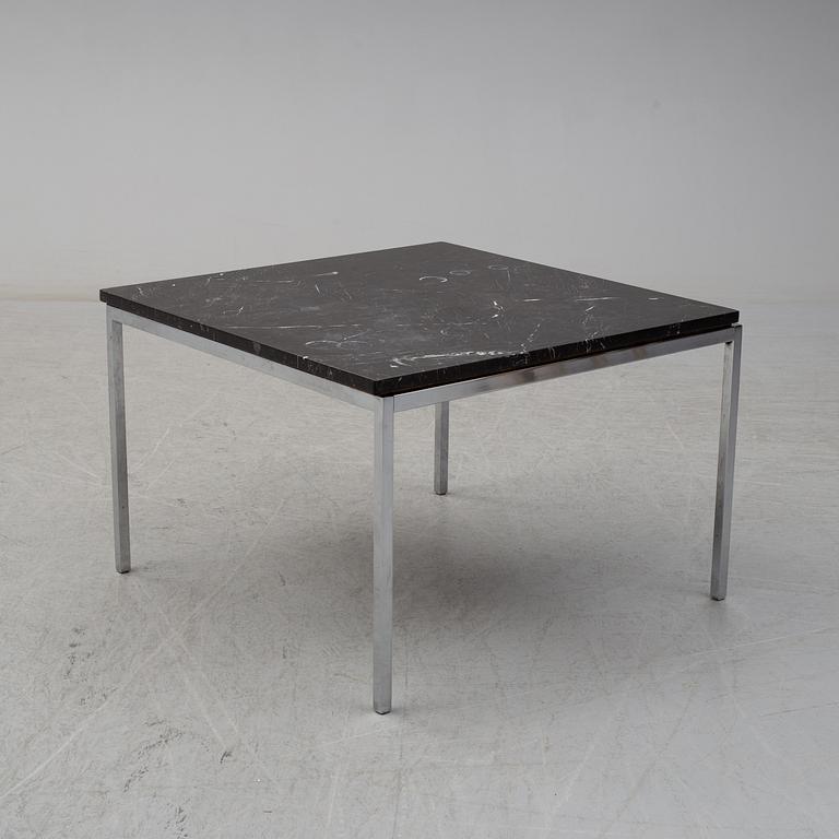 FLORENCE KNOLL, a marble and steel coffee table, Knoll international, NK licence.