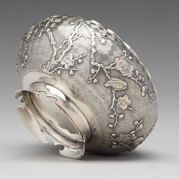 Skål, silver. Wang Hing & Co, tidigt 1900-tal.