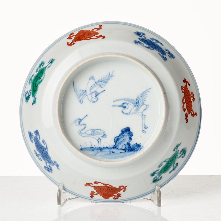 A doucai dish, Qing dynasty.