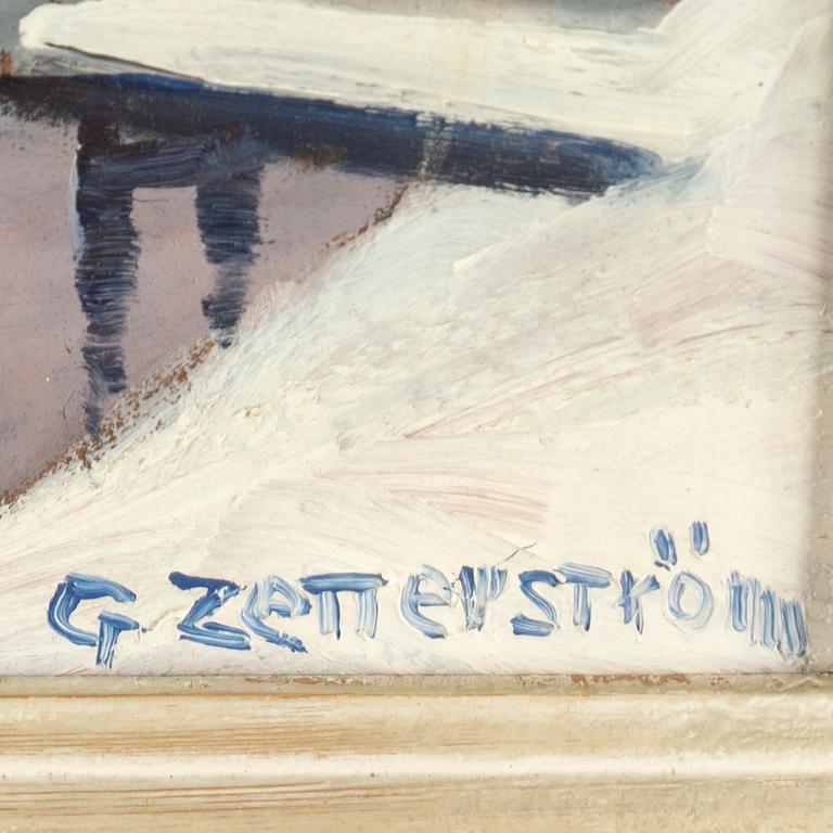 GUNNAR ZETTERSTRÖM, olja på pannå, signerad.