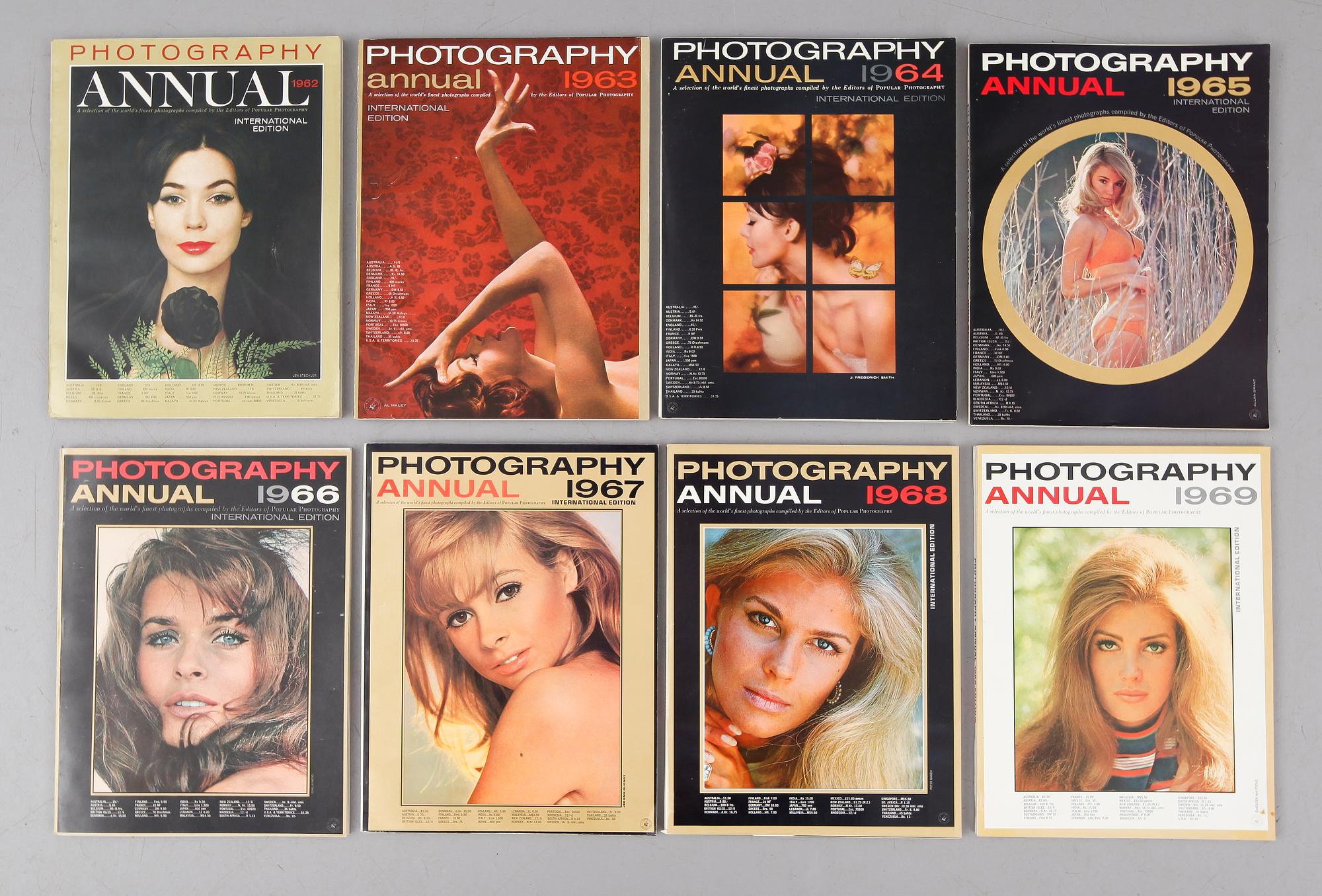 TIDNINGSMAGASIN, 8 st, Photography Annual, 1960-tal.