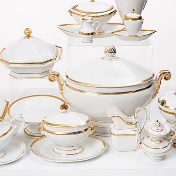 Servis, 56 delar, porslin, empire, 1800-tal.