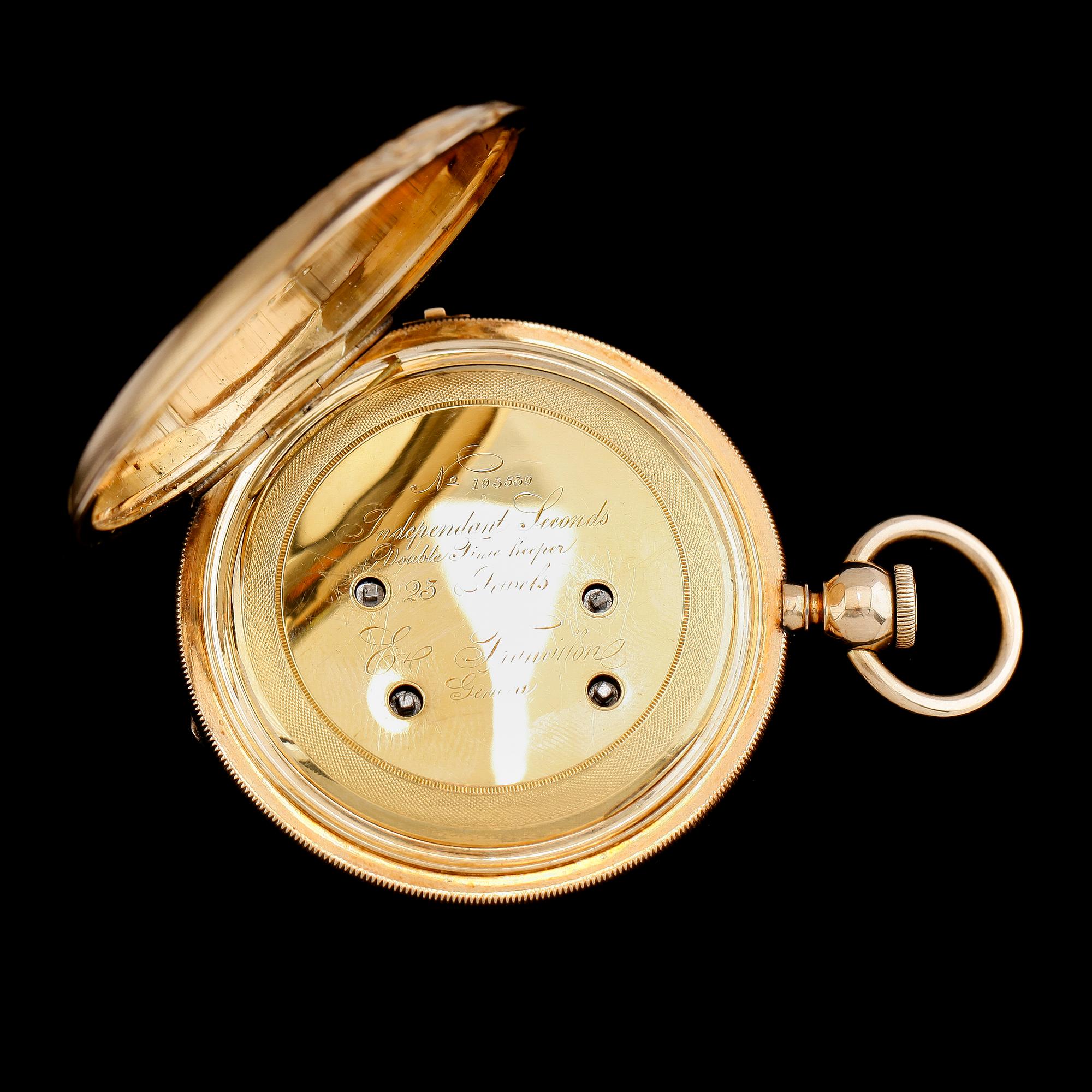 FICKUR, E Francillon, Geneva, 14K guld, savonett, sannolikt 1800-talets andra kvartal.