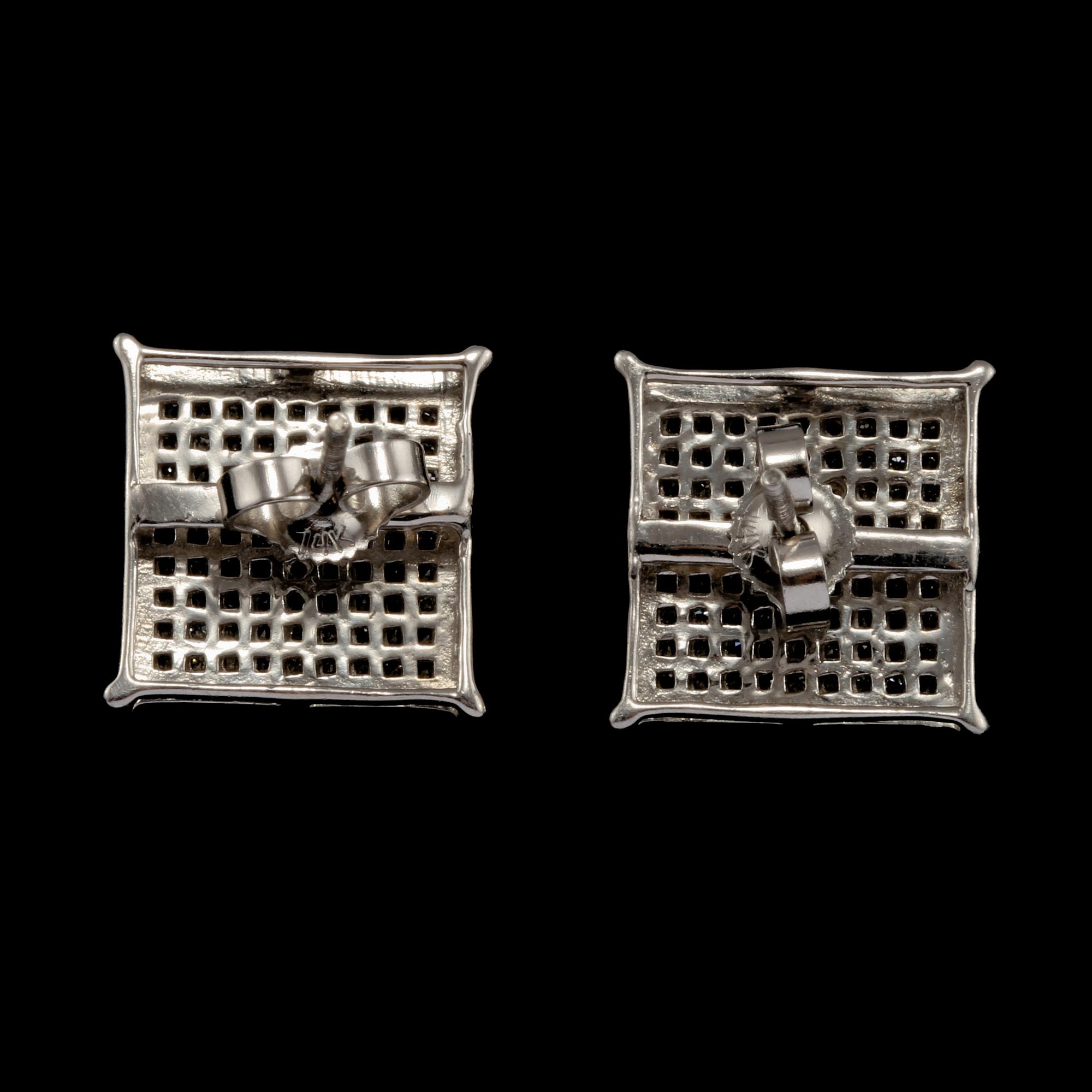 ÖRHÄNGEN, ett par, 14k vitguld med åttkantslipade diamanter, ca 1.25 ct. Vikt 3 g.