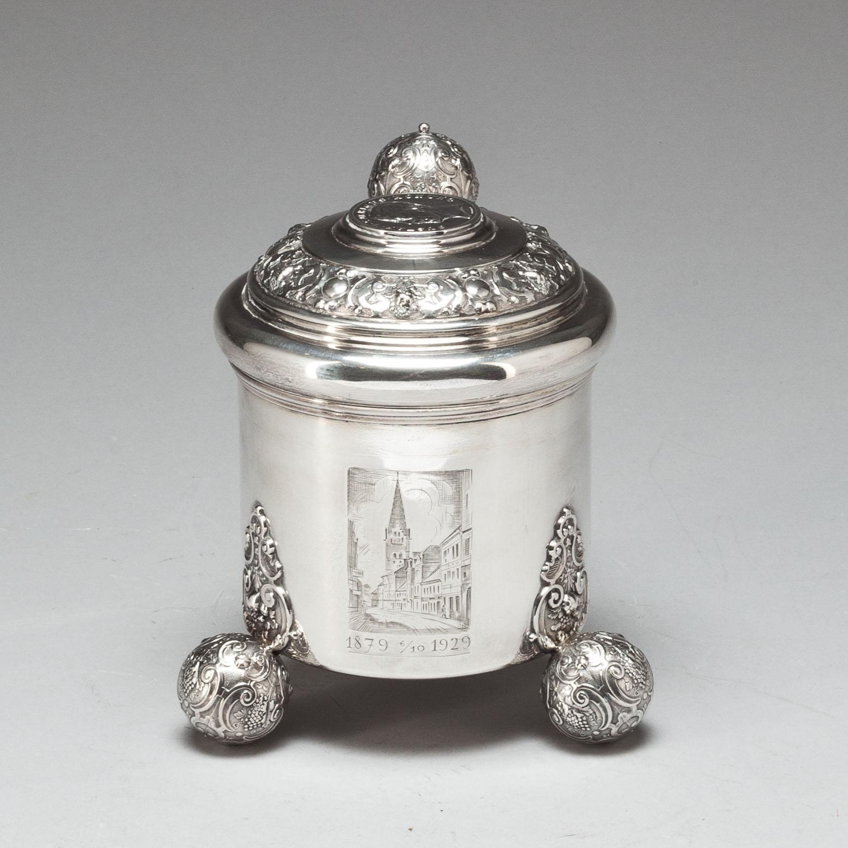 DRYCKESKANNA, silver, barockstil, GAB, 1929. vikt ca 696 g.
