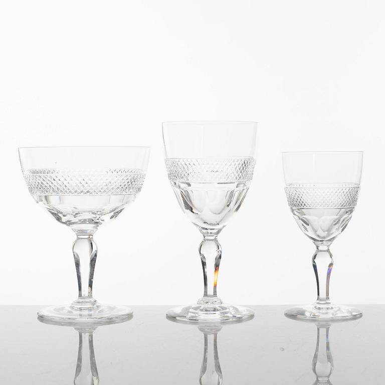 Edward Hald, glass service, 48 pieces, "Rio", Orrefors, mid-20th century.