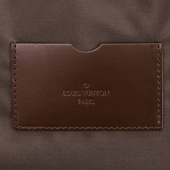 LOUIS VUITTON Damier Ebene Brown Pégase Suitcase with protective cover.