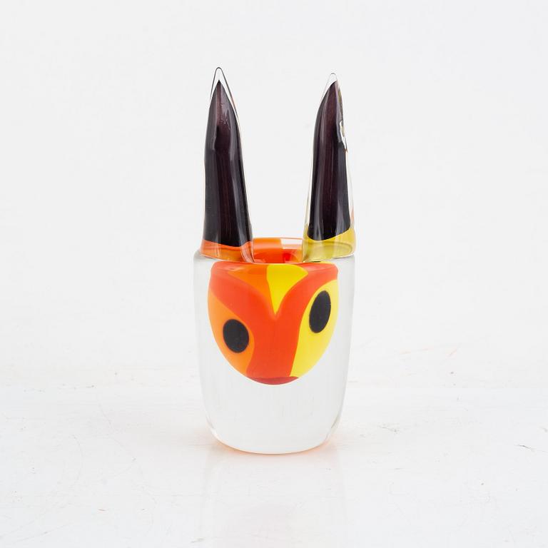 Erik Höglund, a glass sculpture/ vase, Studioglas Strömbergshyttan, Sweden 1991, ed. 101/350.