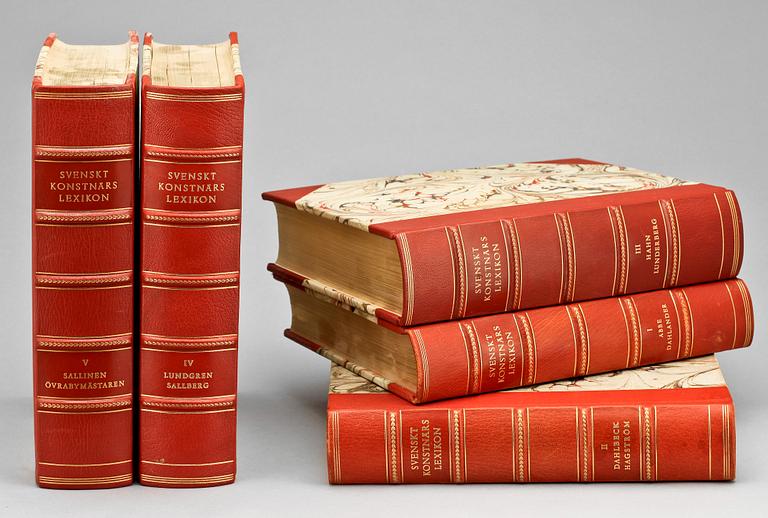 BOKVERK 2 st, 5+2 vol, "Svenskt Konstnärslexikon", Allhems förlag, Malmö 1952. "Nutida svenskt måleri", Stockholm 1936.