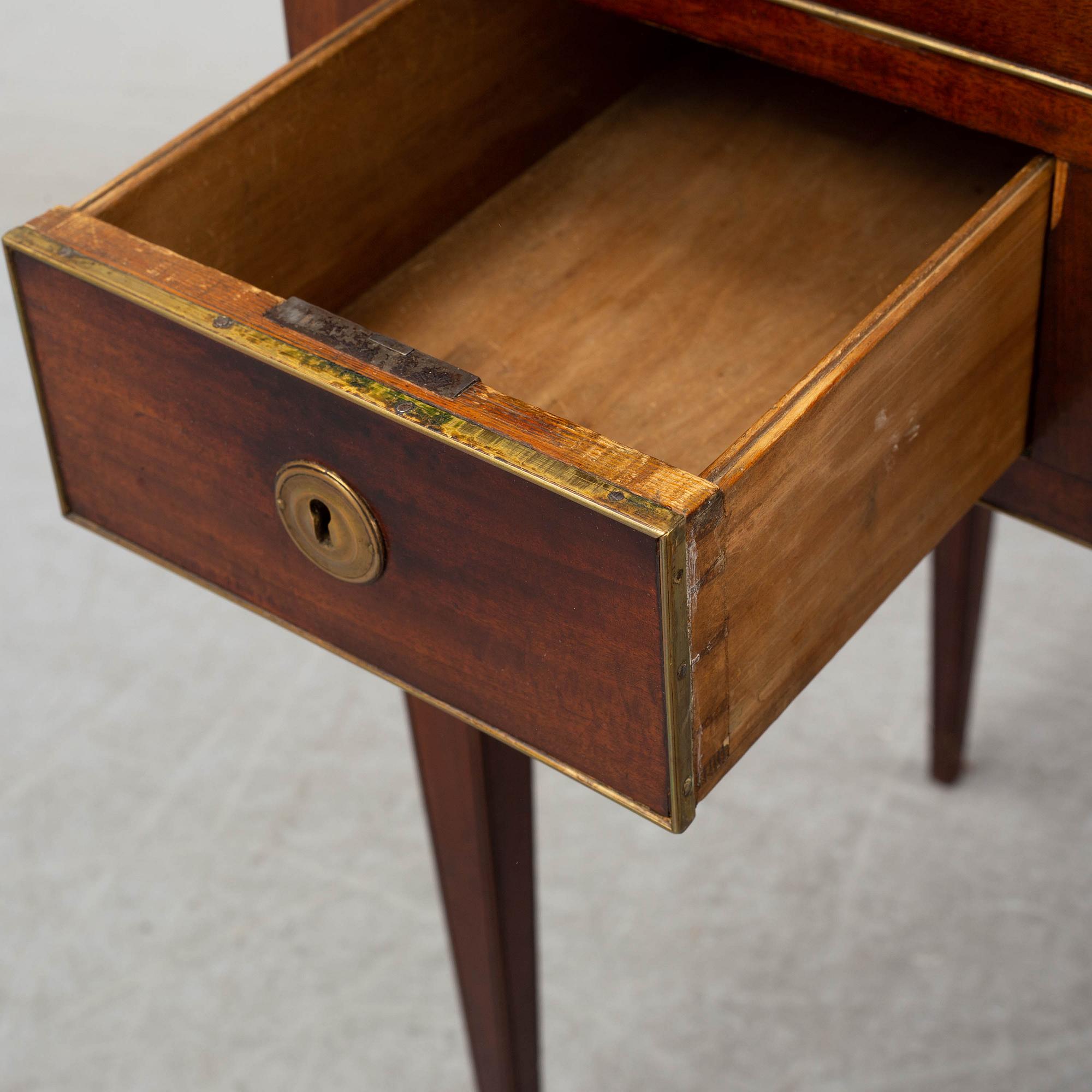 A Swedish late gustavian writing desk, late 18th century.
