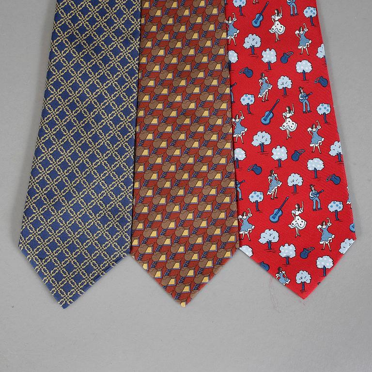 SLIPSAR, 3 st, siden, Hermès.