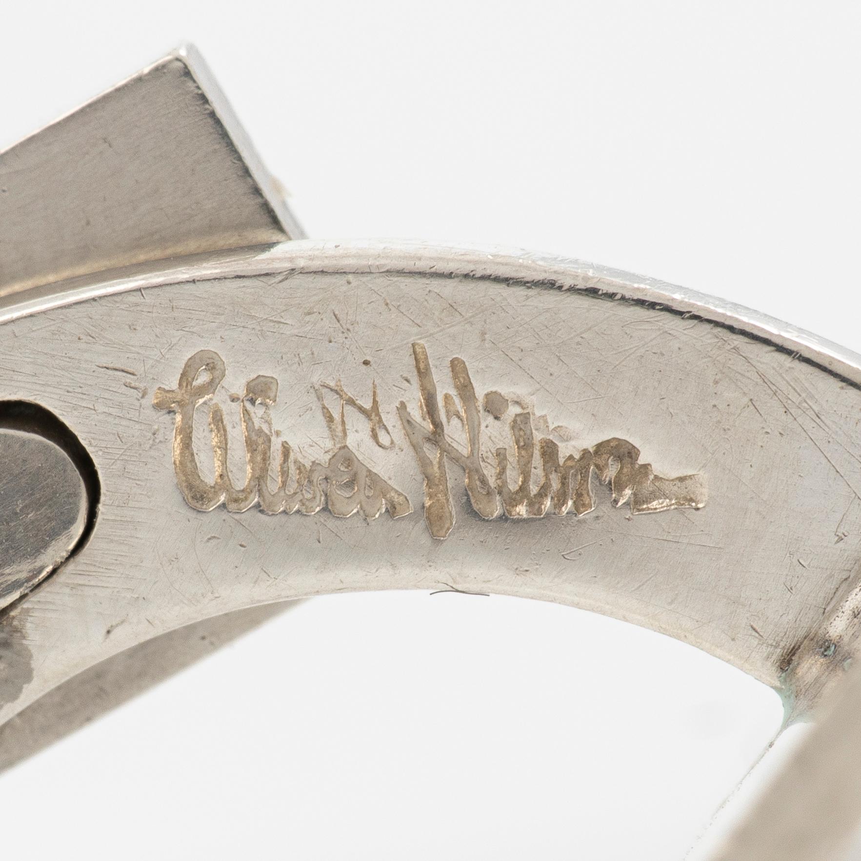 Wiwen Nilsson, A pair of cufflinks with monogram engraving, Lund, 1961.