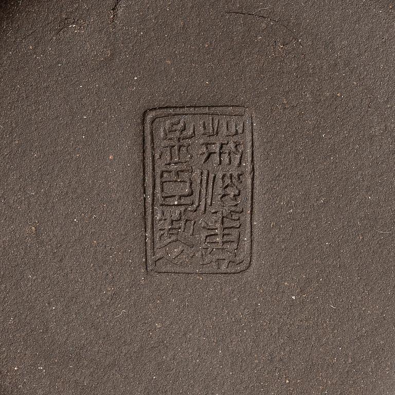 Tekannor, fem stycken, yixing, Kina, 1980/-90-tal.