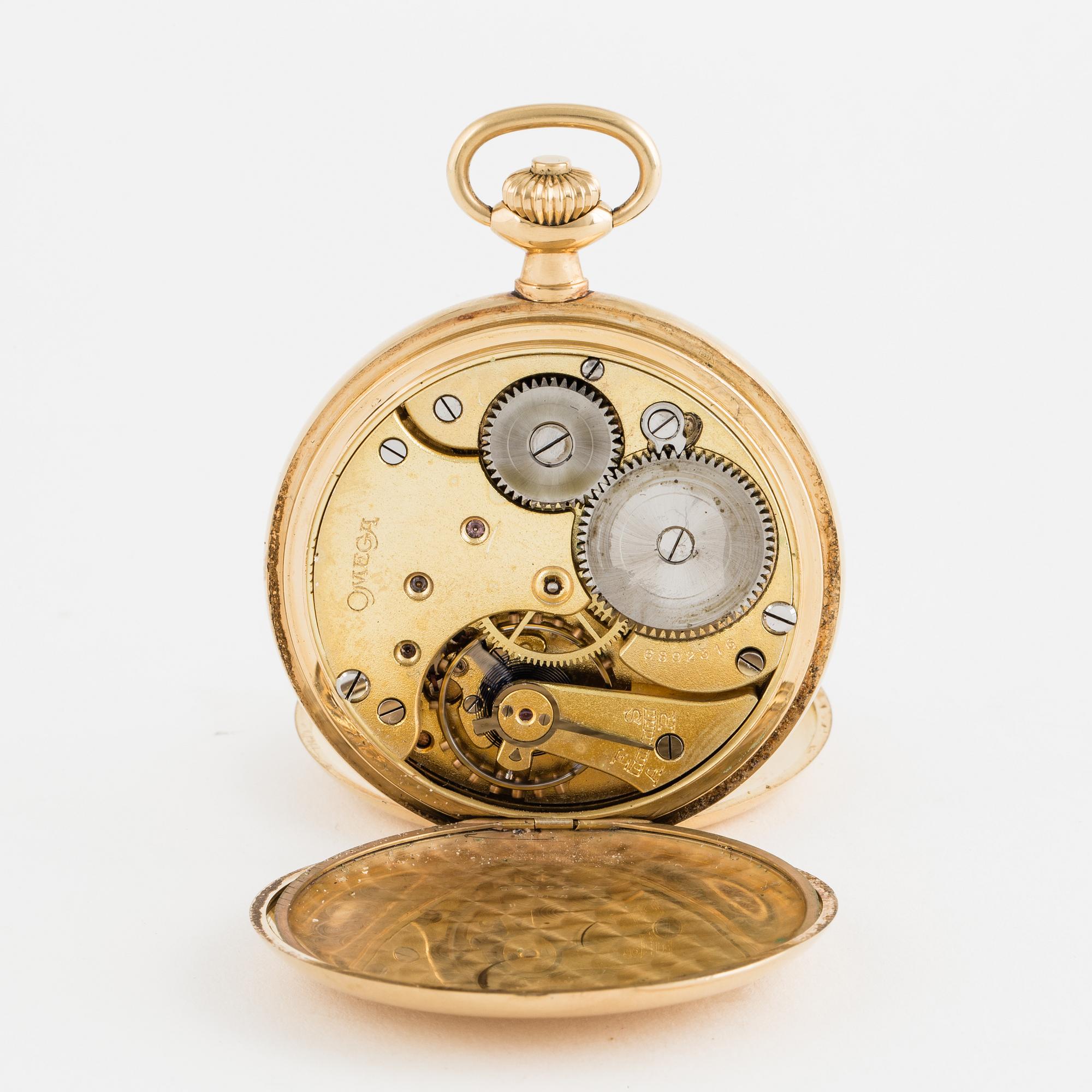 OMEGA, pocket watch, hunter, 50 mm.
