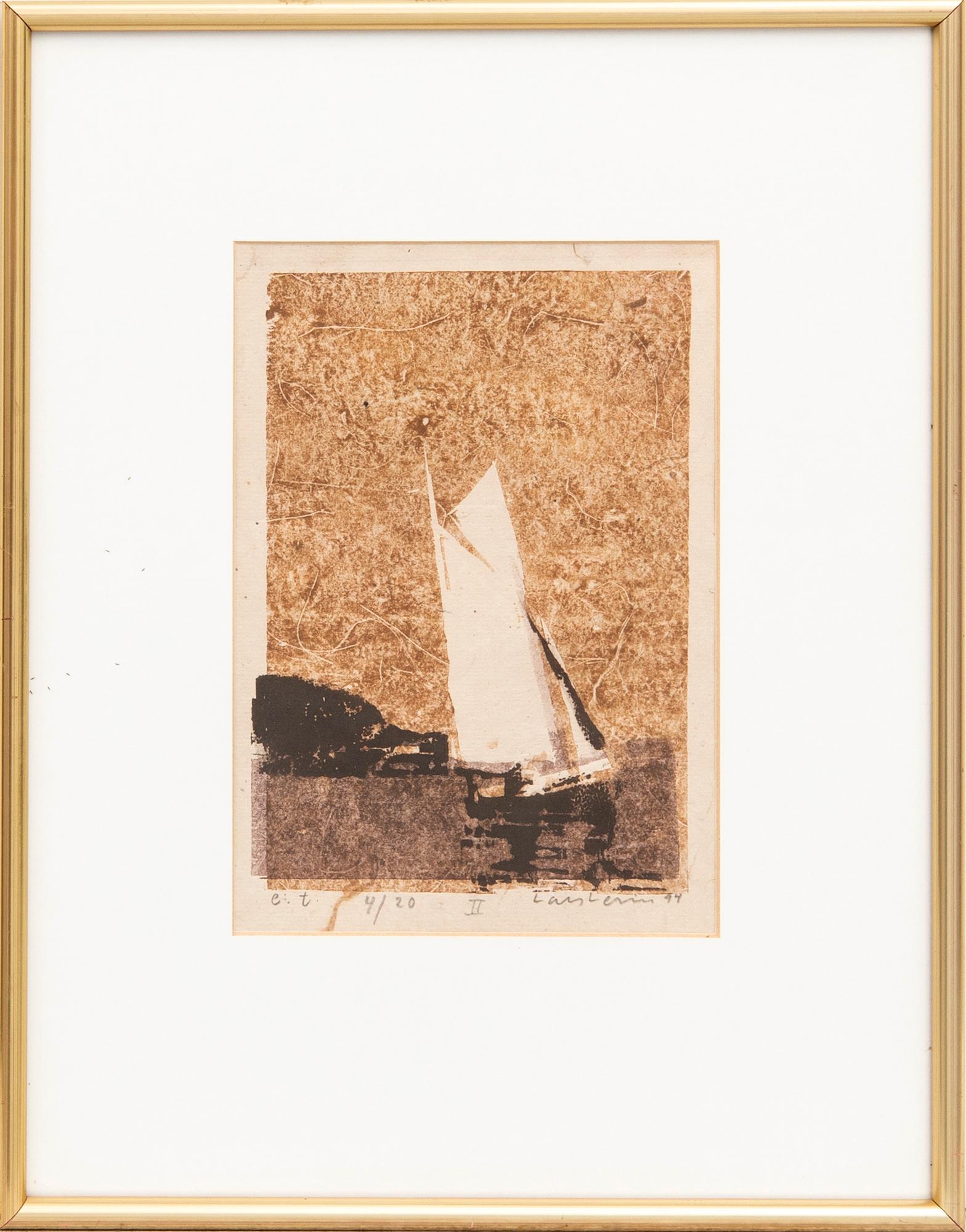 Lars Lerin, träsnitt signerat daterat och numrerat 94 e:t 4/20.